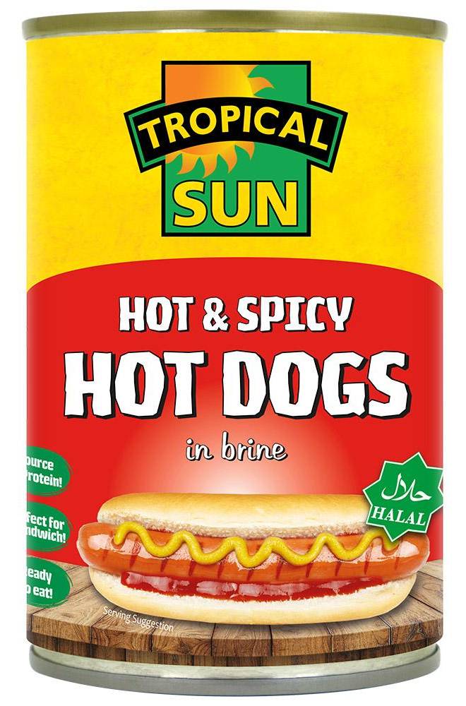 Tropical Sun Hot Dogs Hot & Spicy In Brine 400 g