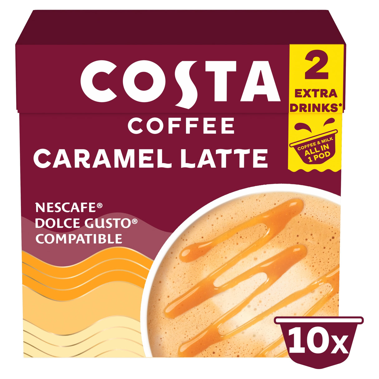 Costa Coffee Caramel Latte Pods 10 x 16 g