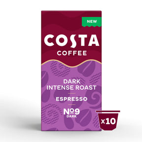 Costa Coffee Dark Intense Roast Coffee Capsules 10 Pack 52 g