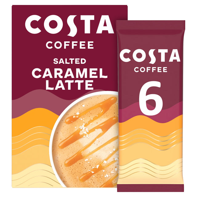 Costa Salted Caramel Latte Coffee 6 x 17 g