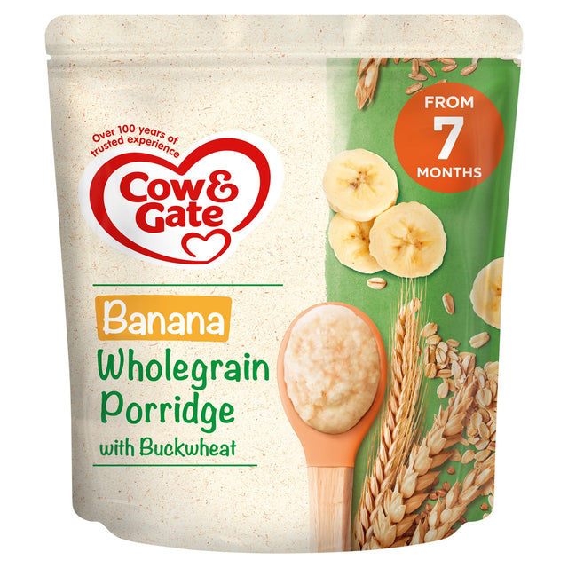 Cow & Gate Banana Wholegrain Porridge Baby Cereal From 7 Month 200 g