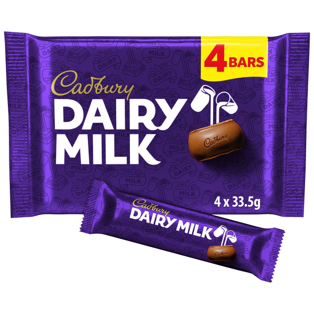 Dairy Milk Chocolate Bar 4 Pack Multi-Pack 134 g