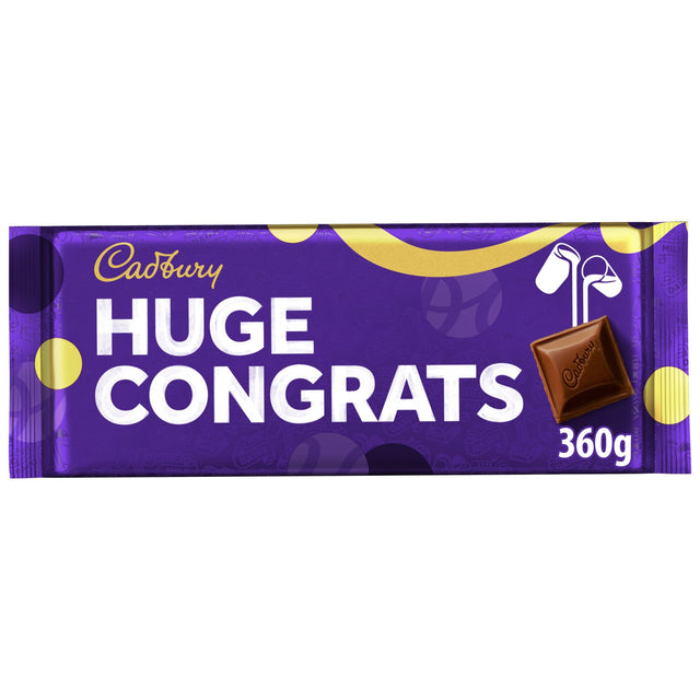 Dairy Milk Huge Congrats Chocolate Bar 360 g