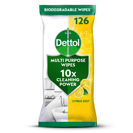 Dettol Multi-Purpose Cleaning Wipes Citrus 126 Pack