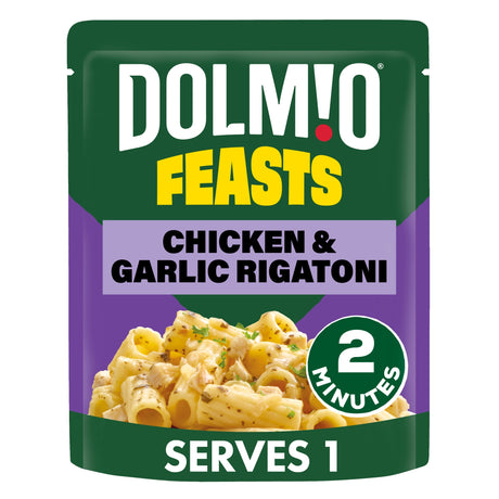 Dolmio Feasts Chicken & Garlic Rigatoni Pasta Ready Meal 250 g