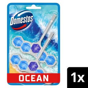 Domestos Power 5 Toilet Rim Block Freshener Ocean 2 x 50 g