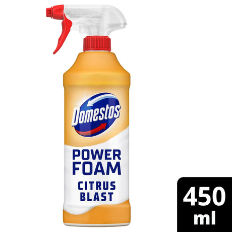 Domestos Power Foam Toilet & Bathroom Cleaner Citrus Blast 450 ml