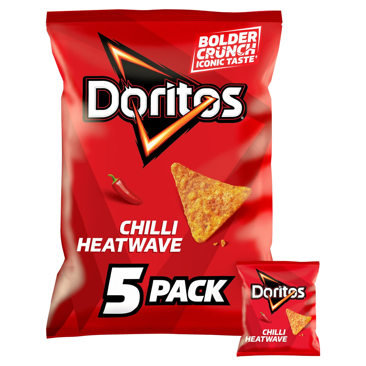 Doritos Chilli Heatwave Tortilla Chips Multi-Pack Crisps 5 x 30 g