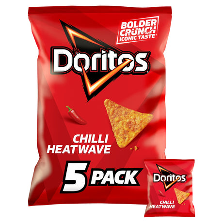 Doritos Chilli Heatwave Tortilla Chips Multi-Pack Crisps 5 x 30 g