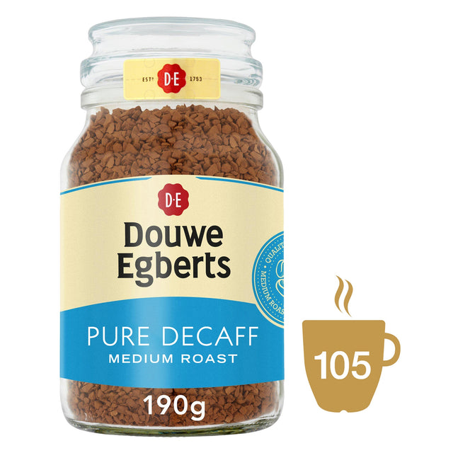 Douwe Egberts Pure Decaffeinated Instant Coffee 190 g