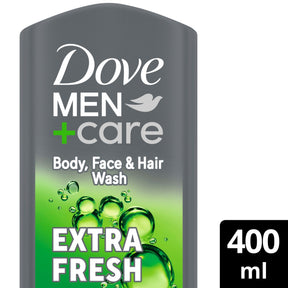 Dove Men+Care Refreshing 3 in 1 Hair Face & Body Wash Extra Fresh 400 ml