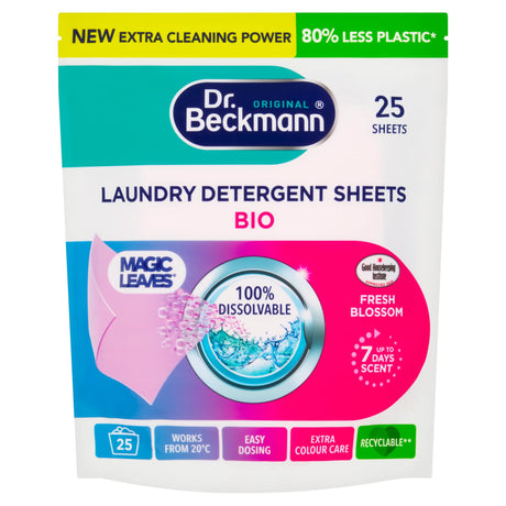 Dr Beckmann Laundry Detergent Sheet Magic Leaves Bio x25
