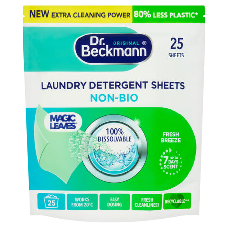 Dr Beckmann Laundry Detergent Sheet Magic Leaves Non-Bio x25