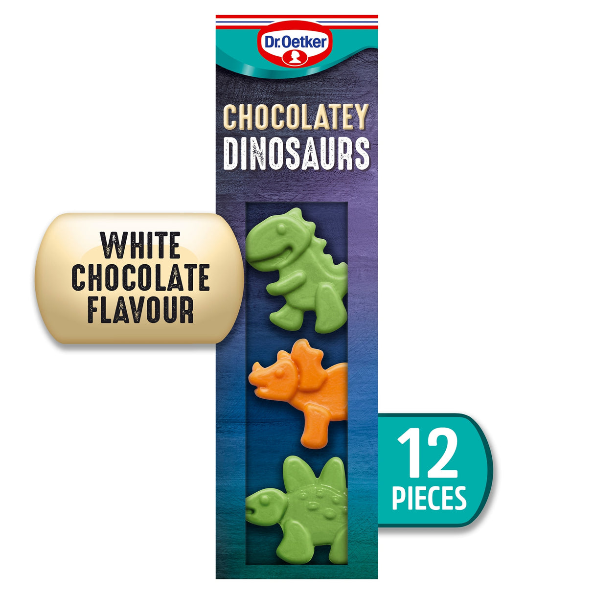 Dr. Oetker 12 White Chocolatey Dinosaurs 20 g