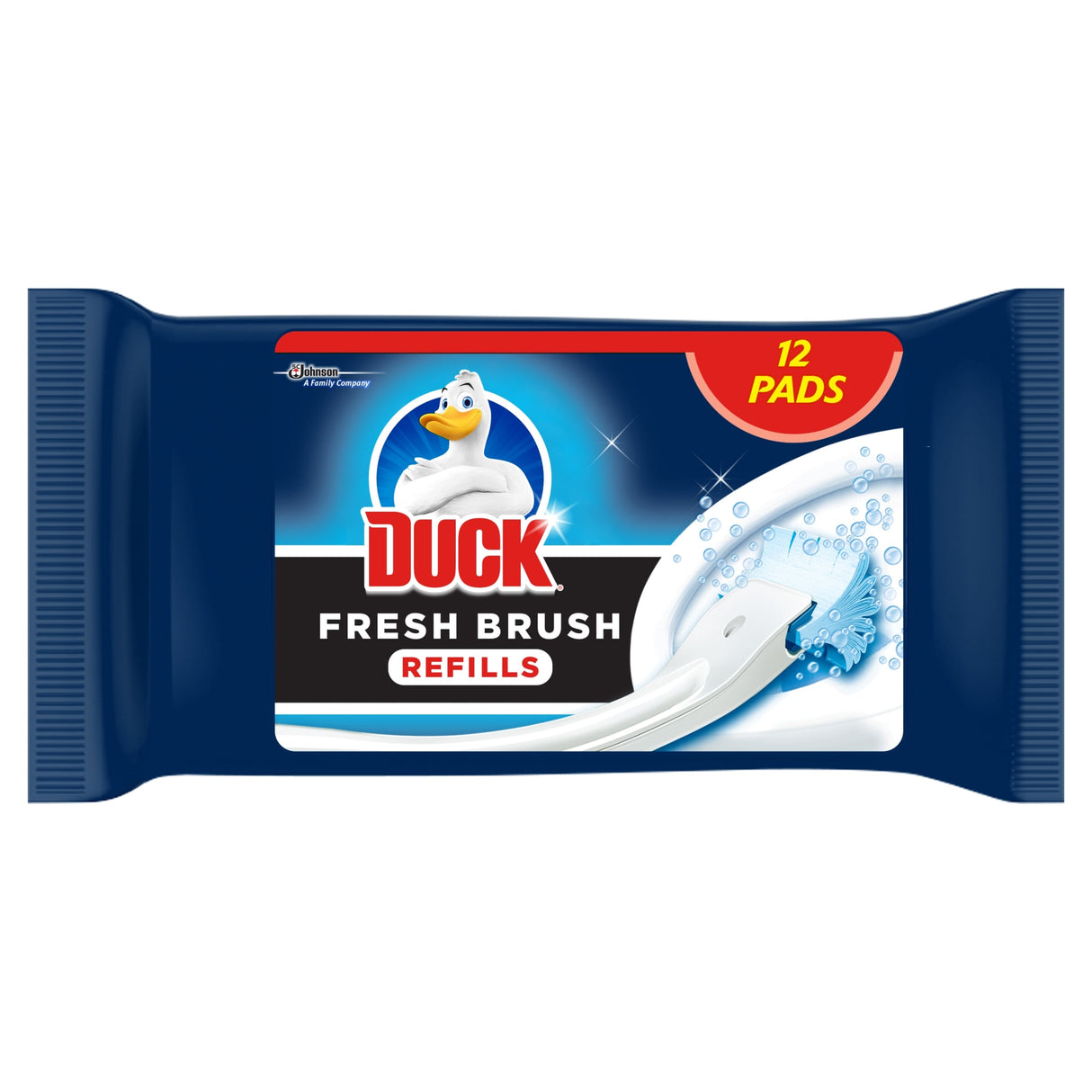 Duck Fresh Brush Toilet Cleaner Refills Pads x 12