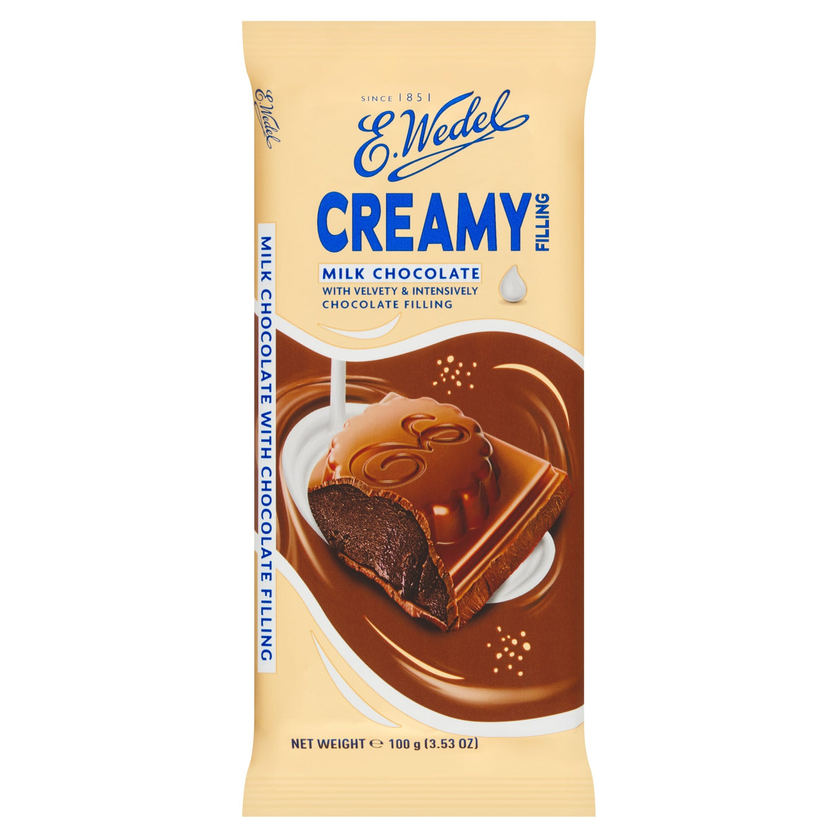 E. Wedel Milk Chocolate With Chocolate Filling 100 g