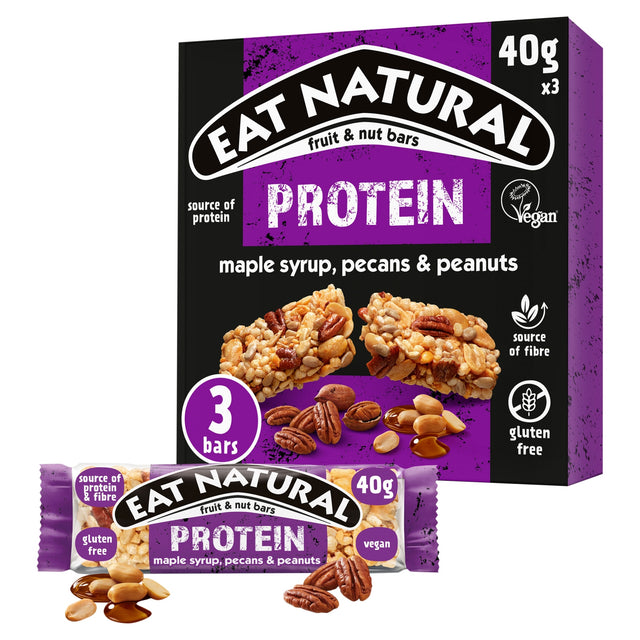 Eat Natural Protein Bars Maple Syrup Pecans & Peanuts 3 Pack 40 g