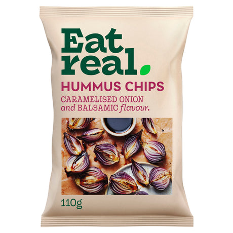 Eat Real Hummus Chips Caramelised Onion & Balsamic Vinegar 110 g