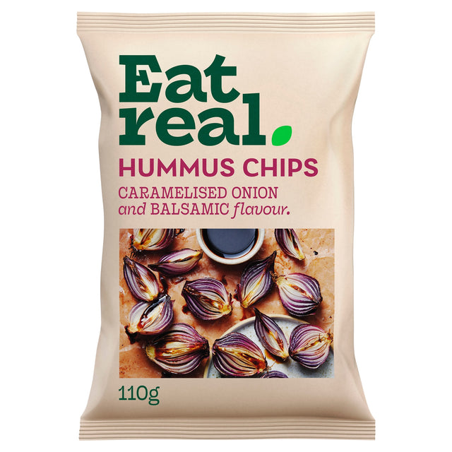 Eat Real Hummus Chips Caramelised Onion & Balsamic Vinegar 110 g