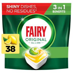 Fairy All In One Dish Washer Tablets Lemon 38 Pack 513 g