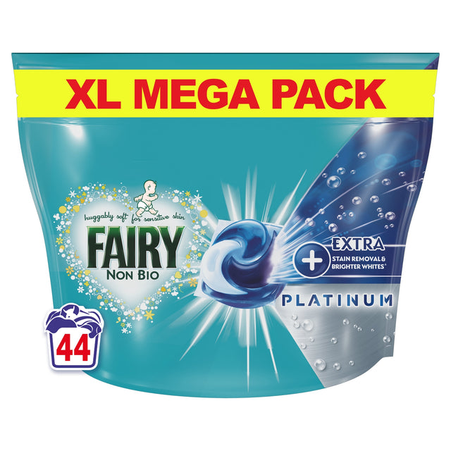 Fairy Platinum Non-Bio Washing Liquid Pods 44 Washes 1020.8 g
