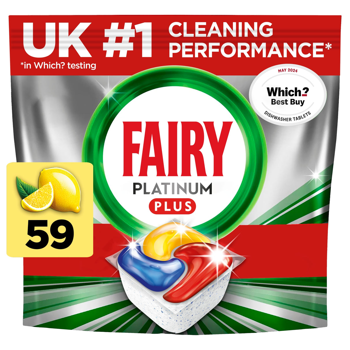 Fairy Platinum Plus All In One Dish Washer Tablets Lemon 915 g x59
