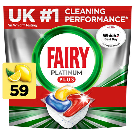 Fairy Platinum Plus All In One Dish Washer Tablets Lemon 915 g x59
