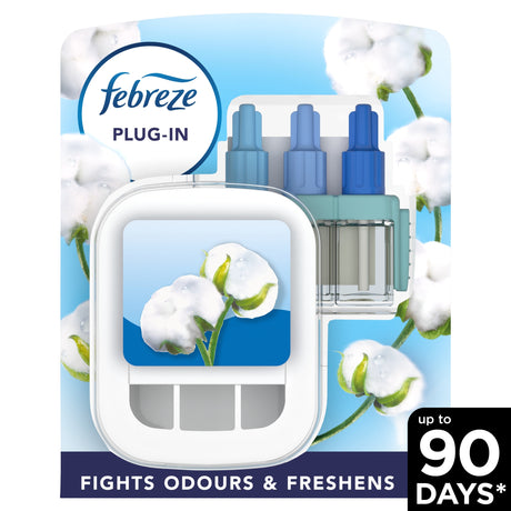 Febreze Air Freshener Plug & Refill Starter Kit Cotton Fresh 20 ml