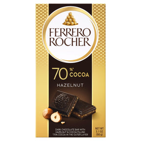 Ferrero Rocher Hazelnut & Dark 70% Choclate Bar 90 g