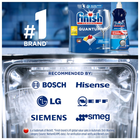 Finish Quantum All In One 100 Dish Washer Tablets Lemon 1040 g