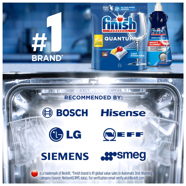 Finish Quantum All In One 100 Dish Washer Tablets Lemon 1040 g
