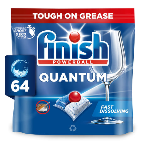 Finish Quantum All In One 64 Dish Washer Tablets Regular 665.6 g