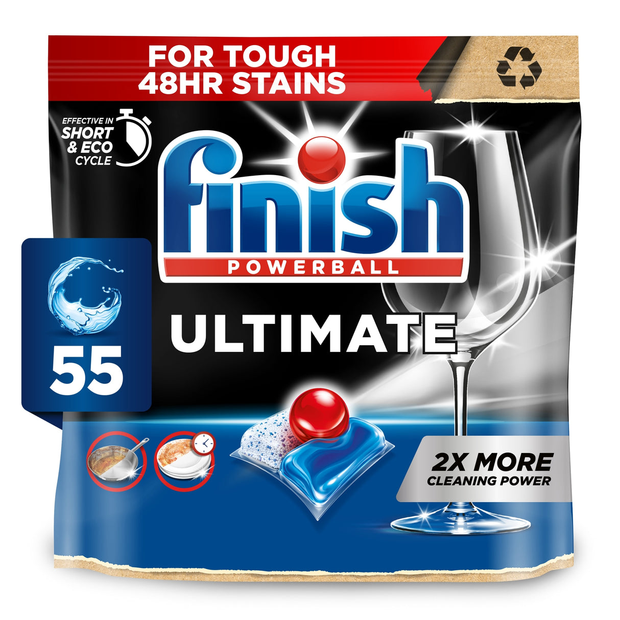 Finish Ultimate All In One Dish Washer Tablets Fresh 55 Pack 709.5 g