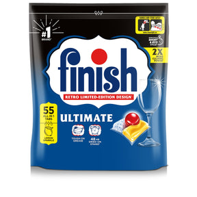 Finish Ultimate All In One Dish Washer Tablets Lemon 55 Pack 709.5 g