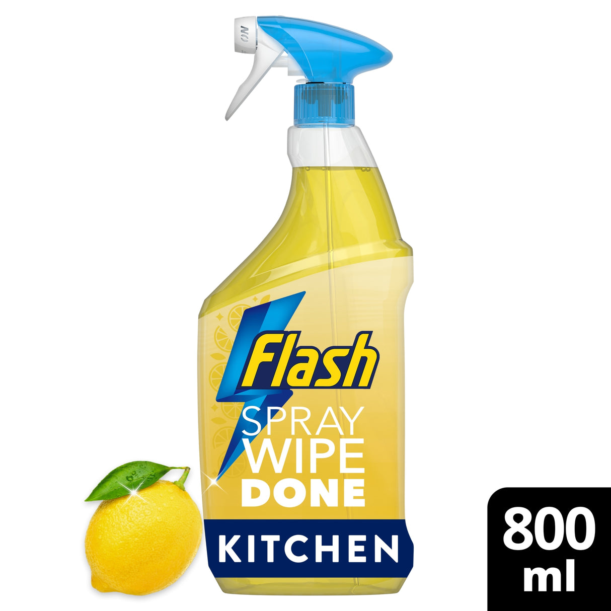 Flash Spray Wipe Done Kitchen Crisp Lemon 800 ml