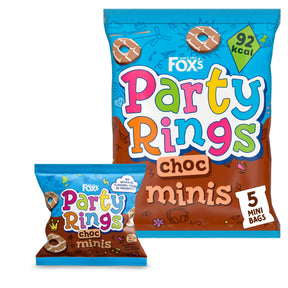 Fox's Party Rings Chocolate Mini Biscuits Multi-Pack 5 x 21 g
