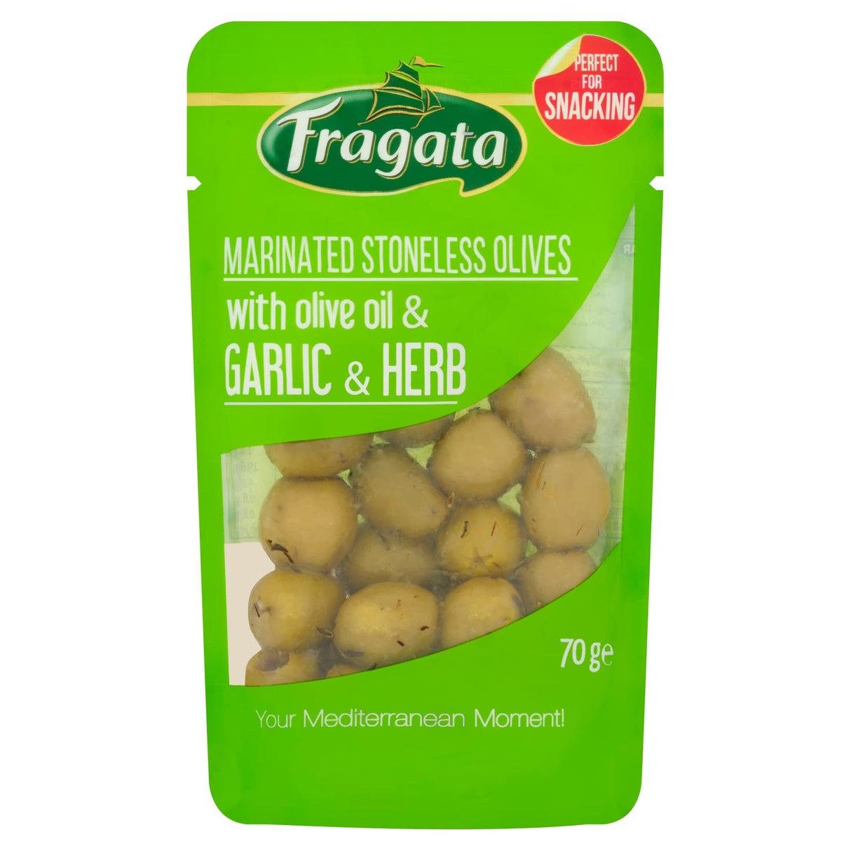 Fragata Marinated Stoneless Olives With Olive Oil & Garlic & Herbs 70 g