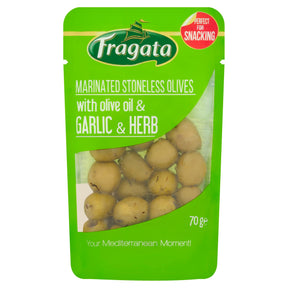 Fragata Marinated Stoneless Olives With Olive Oil & Garlic & Herbs 70 g