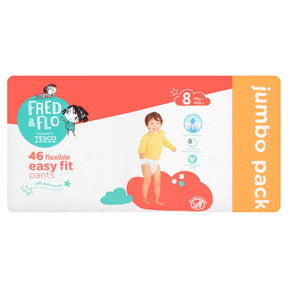 Fred & Flo Easy Fit Nappy Pants Jumbo Pack Size 8 46 Pack