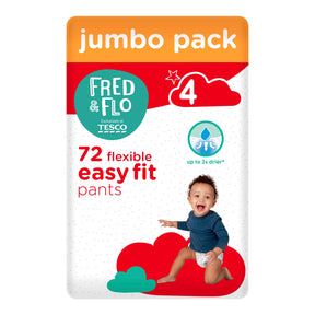Fred & Flo Easy Fit Pants Jumbo Pack Size 4 7x2