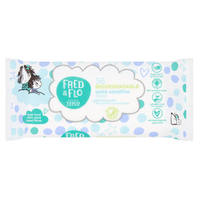 Fred & Flo Extra Sensitive Wipes 56 Pack