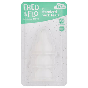 Fred & Flo Standard Neck Teat Fast Flow 3 Pack