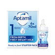 Aptamil 1 First Infant Baby Milk Formula Liquid Starter Pack Ready To Feed From Birth 6 x 70 ml