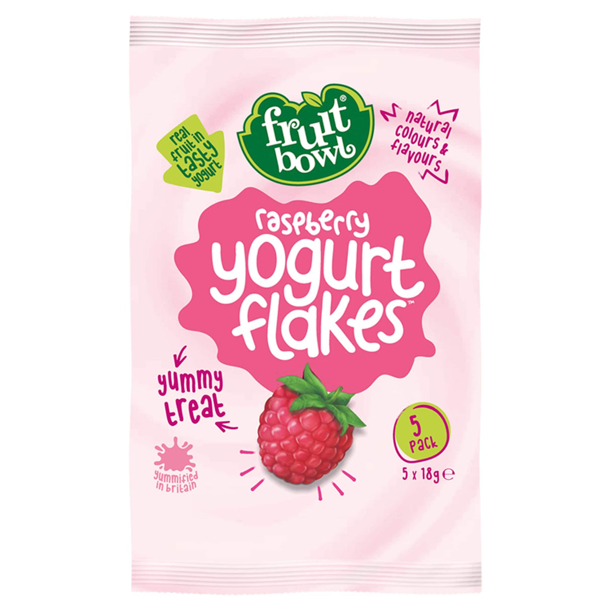 Fruit Bowl Raspberry Yogurt Flakes 5 x 18 g