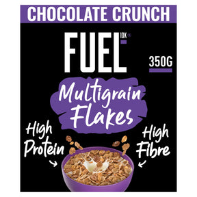 Fuel10K Chocolate Multi Grain Flakes High Protein Breakfast Cereal 350 g