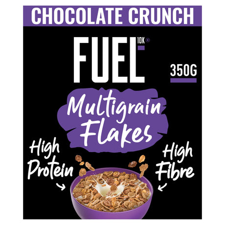 Fuel10K Chocolate Multi Grain Flakes High Protein Breakfast Cereal 350 g