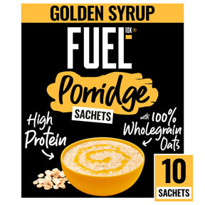 Fuel10K Golden Syrup Protein Porridge Oat Cereal Sachets 10 x 36 g