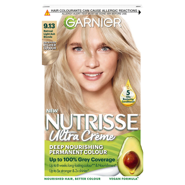 Garnier Nutrisse 9.13 Natural Light Ash Blonde Permanent Hair Dye