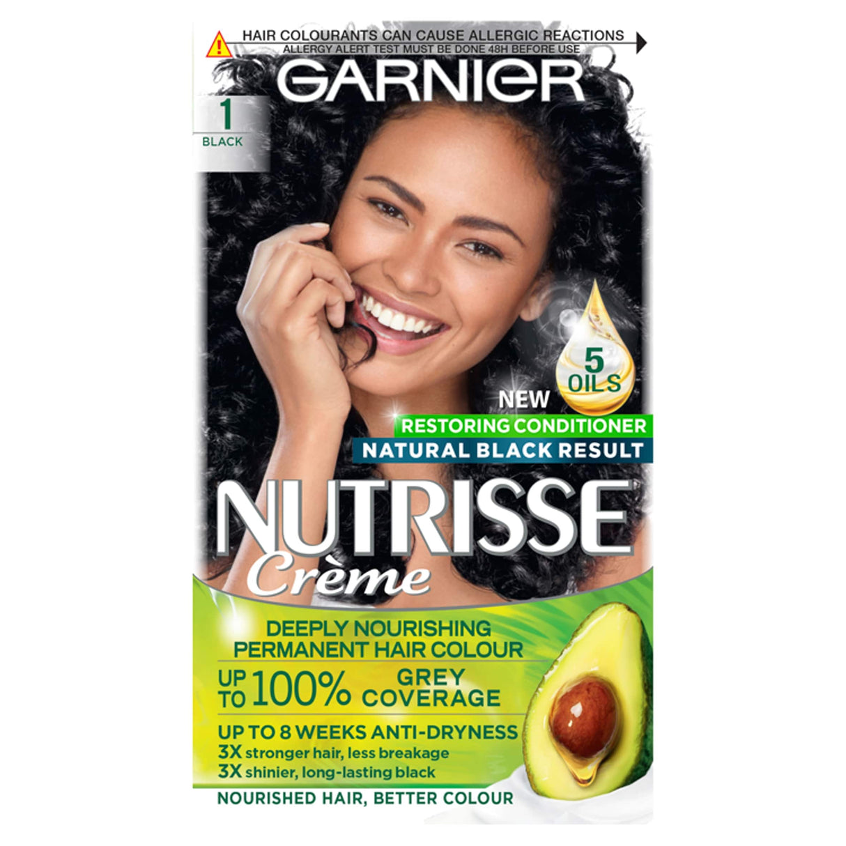 Garnier Nutrisse Creme Permanent Hair Colour Black