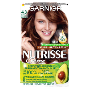 Garnier Nutrisse Creme Permanent Hair Colour Dark Golden Brown 4.3